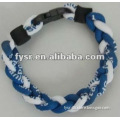 new fashion weave titanium wristband/bracelet